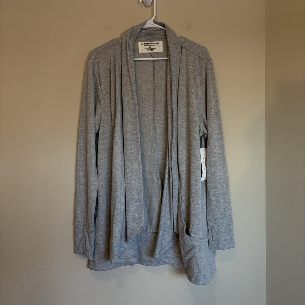 Women's Gray Open Sweater from the Sweater Project Size‎ 2x NWT